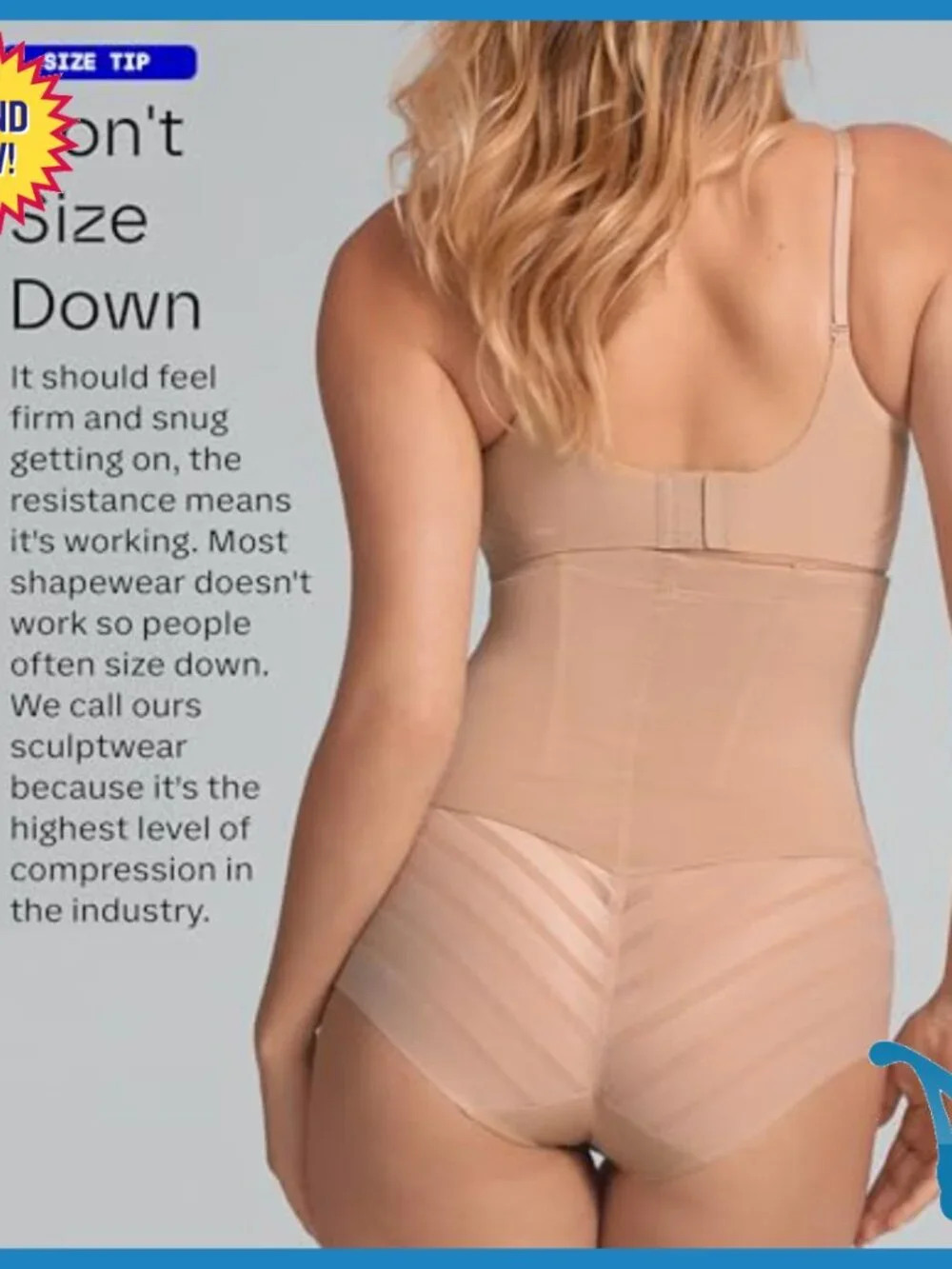 High Compression Shapewear Brief Tummy Control Firm Support 2X